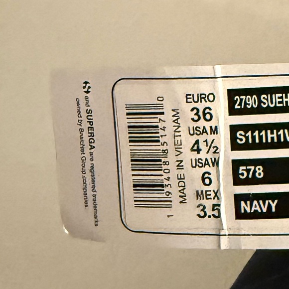 Navy Suede Platform Supergas with fleece lining - Size 6 - Picture 7 of 7